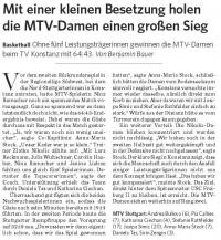 MTV Stuttgart 1843 e.V. - Trotz kleiner Besetzung groer Sieg