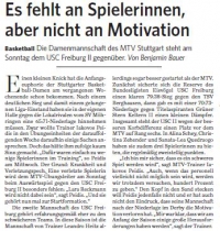 MTV Stuttgart 1843 e.V. - Es fehlt an Spielerinnen, nicht an Motivation