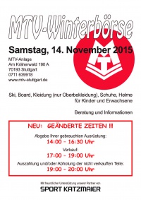 MTV Stuttgart 1843 e.V. - MTV Winterbrse am 14. November 2015