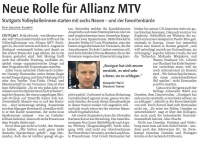 MTV Stuttgart 1843 e.V. - Neue Rolle fr Allianz MTV