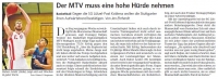 MTV Stuttgart 1843 e.V. - Der MTV muss eine hohe Hrde nehmen