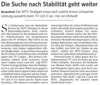 MTV Stuttgart 1843 e.V. - Die Suche nach Stabilitt geht weiter