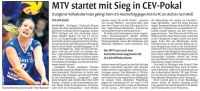 MTV Stuttgart 1843 e.V. - MTV startet mit Sieg in CEV-Pokal