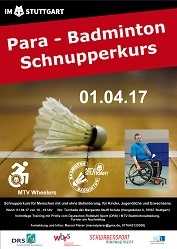 MTV Stuttgart 1843 e.V. - Para-Badminton Schnupperkurs am 01. April
